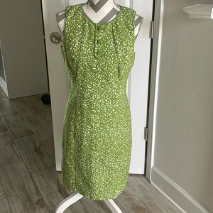 Talbots Green Sheath Dress